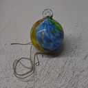 QFkris 4" Blown Glass Christmas Ornaments Ball for Christmas Tree, Hand Blown Glass Ornaments, Gazing Balls Witch Balls Friendship Ball (Orange)