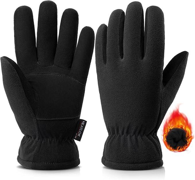 OZERO Winter Gloves for Men & Women, Gray, Size M