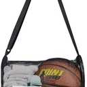 Mildbeer Gym Tote Bag, Mesh Bag Crossbody Satchel 12x6x12 for Gym Beach Ball Games Training Camping Hiking Clothes Storage