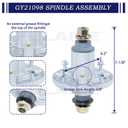 FULAIGE 42" Deck Rebuild Kit for John Deere D110 D130 D105 LA115 LA105 E100, Color: 2xGY21098