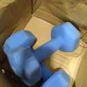 15 LB Light Blue Neoprene Dumbbell Set of 2 – Non-Slip Hexagon Hand Weights for Home Fitness & Workout