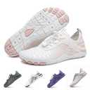 Hike Barefoot Shoes for Women Men Breathable & Non-Slip Athletic Footwear Wide Toe Water Shoes, Designed for Walking, Running, & Swimming White 37