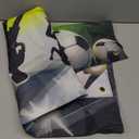 Happy 10th Birthday Banner Soccer Themed Party Backdrop 10th Birthday Party Decorations for Boys Soccer Photo Booth Props Background for Girls Teens Football 10th Anniversary Party Supplies (71*43 Inch)