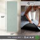 Gaiam Performance TPE Yoga Mat, 6mm Non-Slip (Speckled Sea Salt)