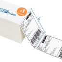 9527 Product Fanfold 4 x 6 Direct Thermal Labels White Perforated Shipping Labels, 500pcs per Stack, 1 Stack