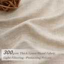 PleatedDrapes Natural Extra Wide 70 x 96 Inch Privacy Curtains That Let Light in for Sliding Glass Doors, Neutral Memory Trained Pinch Pleat Linen Semi Sheer Drapes 8 FT Kids Room Light-Filtering Burg