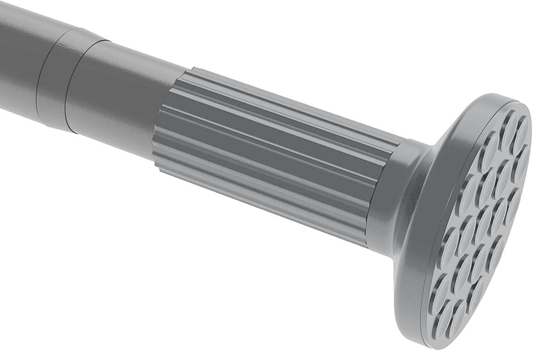 Tension Curtain Rod, 51-126 Inch,Spring Shower Tension Curtain Rod, Closet Rod, for Windows or Shower, Easy to Install, No Drilling, No Rust, for Bathroom, Rod Diameter 1.26 Inches, Grey,Umimile (Gray)