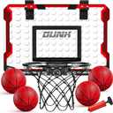 TEMI Indoor Basketball Hoop for Kids, Door Room Basketball Hoop,Mini Basketball Hoop with 4 Balls, Basketball Toys for 3 4 5 6 7 8 9 10 11 12 Year Old Boys