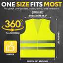 PeerBasics Safety Vests 10 Pack - Yellow Reflective High Visibility, Hi Vis Silver Strip, Men Women, Work, Cycling, Runner, Surveyor, Volunteer, Crossing Guard, Road, Construction, Neon (Mesh, 10)