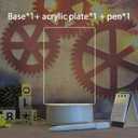 Trasparent Dry Erase Board with Light Up Stand for Desk | Clear Desktop Note Memo Whiteboard Notepad Table | Glow LED Letter Massage Boards for Creative Use | Includes Dry Erase Marker