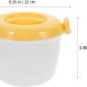 PRETYZOOM Microwave Rice Cooker 8.26 x 6.88 x 5.51 Inches – Food-Grade Insulated Steaming Pot for Rice & Vegetables – for Home, Office, Dormitory, On-the-Go Professionals