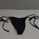 TZLDN Bikini Bottoms for Women Sexy Cheeky Side Tie Scrunch Butt Brazilian String Swimsuit Bathing Suit Bottoms , Small , Black 