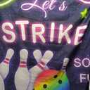 MEHOFOTO Bowling Birthday Photography Studio Backgrounds Let's Strike Up Some Fun Bowling Party Decorations Rainbow Neon Glow Girls Birthday Banner Photo Backdrops 7x5ft