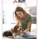 ALPI Chomp Ball - Durable Chew Toys for Dogs & Other Pets - Stimulating Dog Toys for Aggressive Chewers - Soft Dog Chews - 3-Pack, Orange