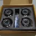 Molimoli Glass Olive Oil Cruet Set - 350ml Bottles With Weighted Pourers, Set of 4 (Gold)