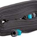Gilmour 50' Black Flat Weeper Soaker Hose for Garden Beds, Drip Irrigation Outdoor Hose, Flexible Garden Hose for Vegetable Gardens, Flower Beds, Lawns, and Orchards