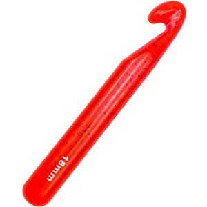 Hobekoee 18mm Large Crochet Hook for Chunky Yarn,Ergonomic Crochet Needles for Arthritic Hands,Plastic Crystal Smooth Crochet Hooks for Handmade DIY Crocheting