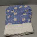 Cat Sleeping Bag Bed, Winter Soft Plush Sack Self Warming Cave Bed for Indoor Cats, 360Wrap Comfortable Pet Snuggle Sack, Soft Plush Large - Size L (Blue)