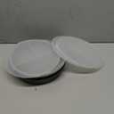 Greenandlife 9 Inch 4PCS Divided Plates with Lids, Portion Control Plates for Kids Adults, Dishwasher Microwave Safe Compartment Plate, Unbreakable Lightweight Reusable Wheat Straw Plate, Grey Black