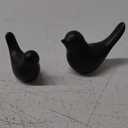 Notakia Small Birds Statues Home Decor Modern Style Birds Decorative Ornaments for Living Room, Bedroom, Office Desktop, Cabinets (Black 2Pcs)