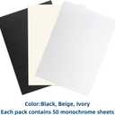50 Sheets Extra Heavy Weight Black Cardstock Paper, 130 lb/350GSM A4 Cover Card Stock, Thick Black Construction Paper for Scrapbooking, DIY Cards Making, Arts and Crafts