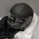 GLX GX11 Compact Motorcycle Helmet - Matte Black, Large - Full Face w/ Tinted Visor, DOT Approved