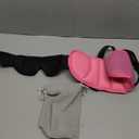 SARISUN Travel Pillows for Airplanes, Upgraded Airplane Pillow with 3D Eye Mask and Ear Cover Design for Long Flight, 360° Support Sleep Head Hold, Plane Headrest for Sleeping, Stop Bobblehead, Pink