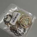 20PCS T-Shirt Clips with 150 Rubber Bands, Metal Tailor Rings for Cinching Clothing, Shirt Tie Clip Waist Tightener for Women, Cinch Knot Rings for Oversized Tees, Silvery,Golden