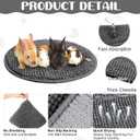 Amylove 4 Pcs Guinea Pig Cage Liner Washable Fleece Pee Pads Pet Dog Cat Bedding Training Mat for Small Animal Guinea Pig Puppy Bunny Hamster(Diameter 12 Inch,Round,Dark Gray)