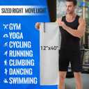 5 Pack Microfiber Gym Towels  Quick Dry, Super Absorbent, Lightweight & Compact Sweat and Workout Towels for Travel, Camping, Hot Yoga, Beach, and Sports (12 * 40" (5 Pack))