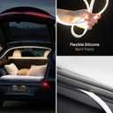 TPARTS Frunk LED Light Strip for Tesla Model Y Juniper 2025, Flexible Silicone Waterproof Interior Lighting Bar, Tool-Free Installation Front Trunk Accessories Ambient Lights (Cool White Light)