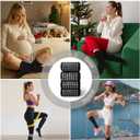 4 Pairs Yoga Pilates Scrunch Socks with Grip Socks for Women, Cotton Non Slip Slouch Calf Socks Slipper Crew Stockings, One size