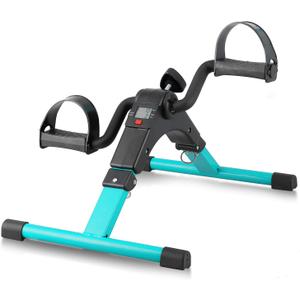 Folding Pedal Exerciser, Mini Under Desk Bike - Portable Foot Hand Cycle Peddler Machine Bicycle Exerciser for Arm Leg While Sitting