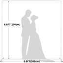 Wedding Arch Backdrop Stand 6.6x6.6 FT Square Wedding Arches for Ceremony White Metal Arch Stand for Wedding Bridal Shower Birthday Party Garden Floral Wedding Arbor Anniversary Event Decor