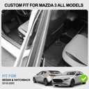 Original Floor Mats for 2019-2026 Mazda 3 All Models - Custom Fit TPE Floor Liners - All Weather Car Mats for Mazda 3 Accessories 1st & 2nd Row Heavy Duty Protection Floor Mat
