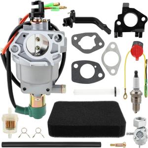 Carburetor Kit Fit for A-iPower SUA12000E SUA8520E SUA6500E SUA9000E Generator for All Power America 6000 7500 Watt Gasoline Generator APG3009 APG3009C Westpro WH6500E