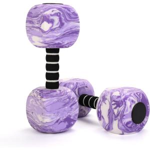 Water Weights for Pool Exercise, EVA-Foam Water Aerobics Equipment, Pool Weights for Women,Kids,Seniors, Water Workouts, Weight Loss (Purple)