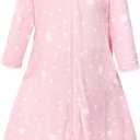 Hudson Baby Unisex Baby Plush Sleeping Bag, Sack, Blanket (18-24 Months, Long-sleeve Night Sky)