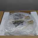 Crystal Glass Table Lamp Set of 2 with USB C+A Ports & AC Outlet, White Lamp, Modern Bedroom Lamps, Gold Lamp for Night Stands Bedroom Living Room,Nightstand Lamp LED Bulbs Included