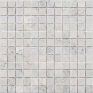 Peel and Stick Stone Backsplash, 5-Sheet Peel and Stick Stone Tiles 3D Marble Look Stick on Backsplash for Kitchen Fireplace (Square Carrara White)