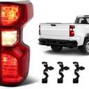 Tail Light Compatible with 2019-2025 Chevy Silverado 1500/2500HD/3500HD WT/Custom/Custom Trail Boss/LT Taillight Assembly Replace # GM2801308 84554657 84752979 (Right Passenger Side & Halogen)