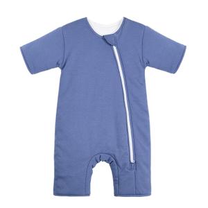 Baby Transition Sleep Sack 6-9 Months 100% Cotton Warm Thick Transition Swaddles for Newborns Infant Long Sleeve Sleep Sack with Feet Baby Wearable Blanket 2-Way Zipper Easy Diaper Changes (Sea)