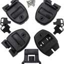 4 Set Hot Tub Spa Cover Locks w/Key Pinch Center Release - Strap Buckle Broken Latch Repair Kit with Screws (Style 2)