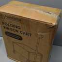 Collapsible Wagon Cart with Wheels, 150L Lightweight Foldable Utility Cart, Portable Rolling Wagon for Garden, Shopping, Sports, Camping, Transport, Black