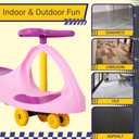 Wiggle Car - Ride on Toy for Ages 3 and Up - Toddler Ride on Toys with no Batteries, Gears, or Pedals Just Twist, Wiggle, and Go by Lil Rider (Pink), Large