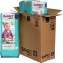 Bambo Nature Hypoallergenic Baby Diapers, Eco-Labeled Diapers, Enhanced Leakage Protection, Totally Chlorine-Free, Skin Friendly, and Super Absorbent - Size 4 (144 Count)
