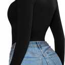 MANGOPOP Women's Mock Turtle Neck Long Sleeve Shirts Fitted Fall Winter Undershirt Tight Tops Slim Fit Basic Tee (XL)