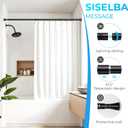 Adjustable Tension Curtain Rod 30 to 64 inches, Spring Curtain Rod for Windows Tension Rod No Drill, Spring Tension Curtain Rod for Window, Bathroom, Doorway, Black