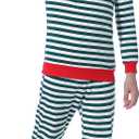 iClosam Matching Family Pajamas Set Striped Christmas Pajamas Sleepwear Dad Mom PJs (XS)