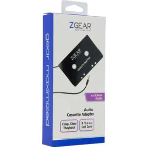 ZGear 3.5mm Audio Cassette Adapter - Black, 3 ft 